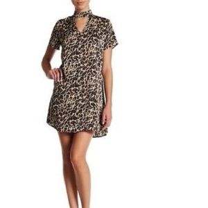 NWT - Trixxi - Gigi Leopard Satin Mini Dress